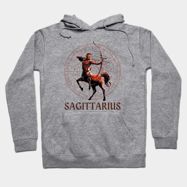 Sagittarius Zodiac Sign Hoodie by DeanWardDesigns